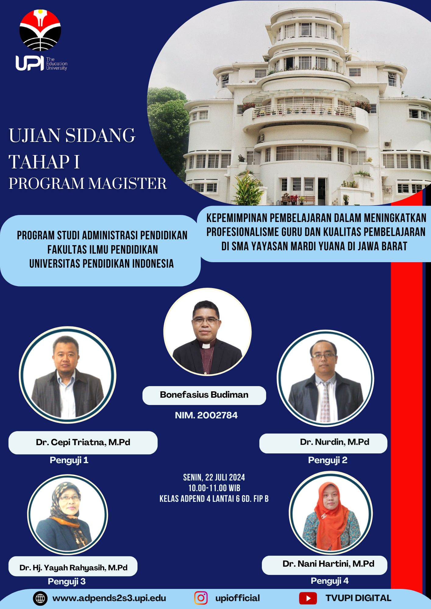 Ujian Tahap 1 Program Doktor Bonefasius Budiman Ujian Tahap 1 Program Doktor Bonefasius Budiman