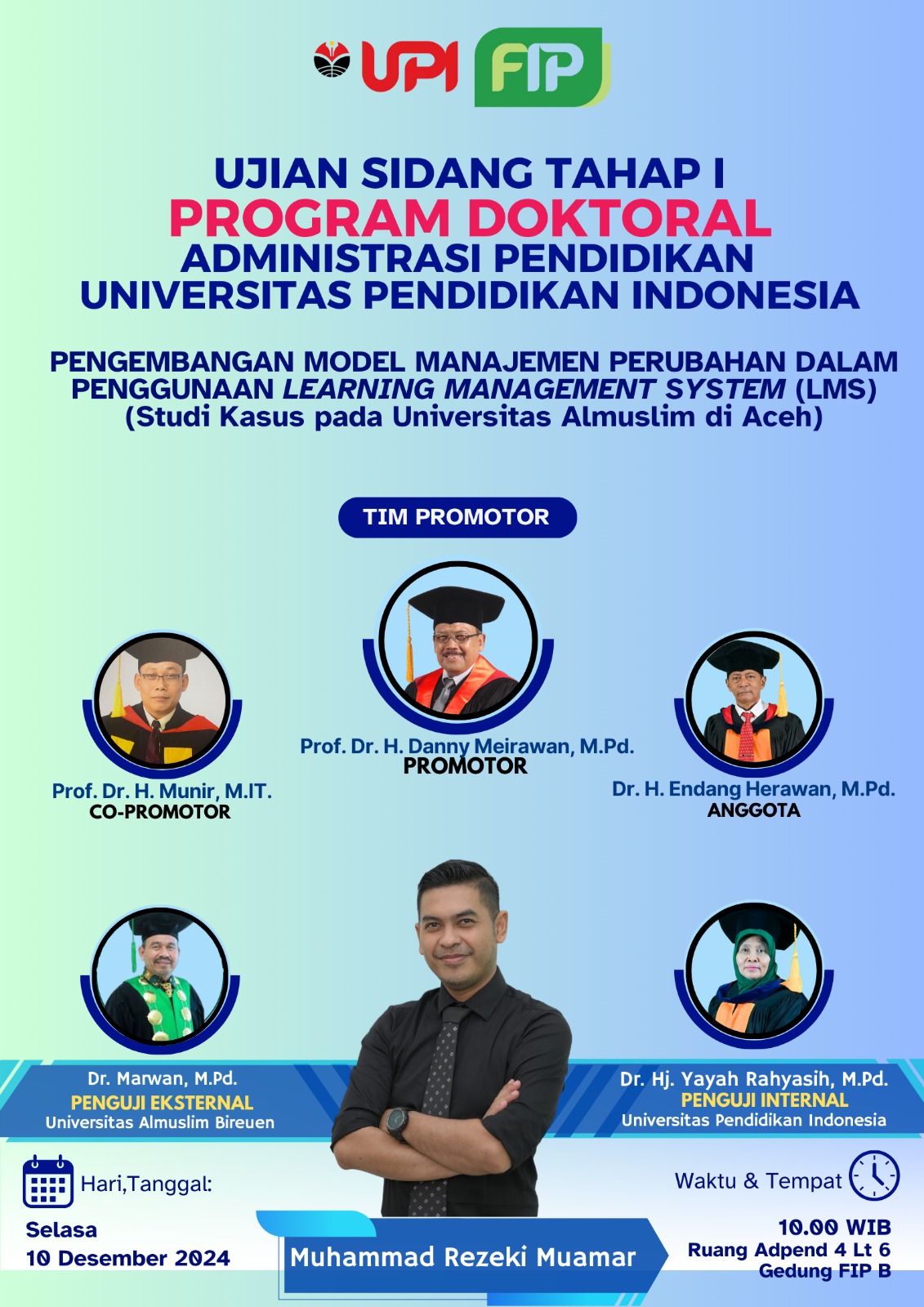 Ujian Tahap 1 Program Doktor Muhammad Rezeki Muamar Ujian Tahap 1 Program Doktor Muhammad Rezeki Muamar